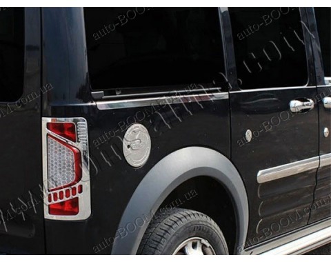 Молдинги под сдвижную дверь Ford Transit Connect 10-13 2шт нерж (Omsaline)