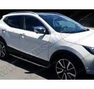 Молдинги дверей Nissan Qashqai 2 14- 4шт нерж (Omsaline)