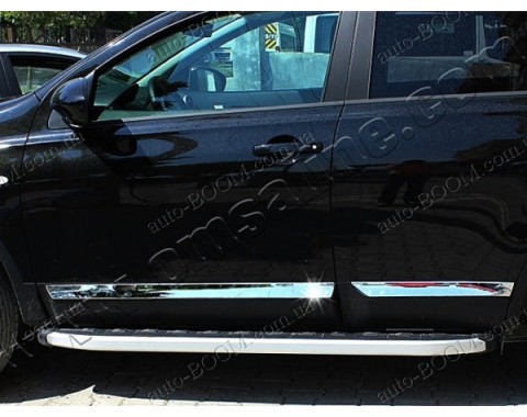 Молдинги дверей Nissan Qashqai FL 08-14 4шт нерж (Omsaline)