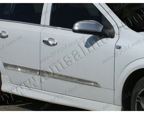 Молдинги дверей Opel Astra H 09-13 хетчбек,4шт нерж (Omsaline)