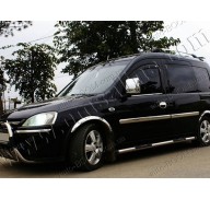 Молдинги дверей Opel Combo C 01-11 4шт нерж (Omsaline)
