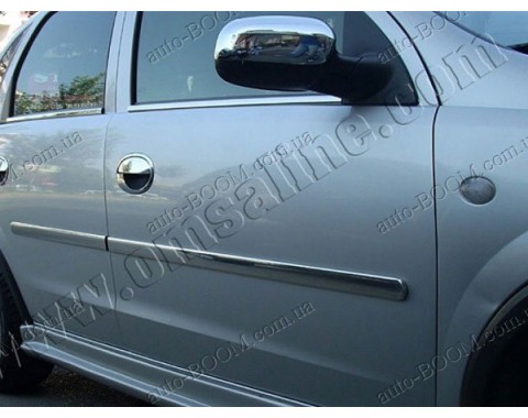 Молдинги дверей Opel Corsa C 00-06 хетчбек 5дверей, 4шт нерж (Omsaline)