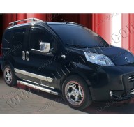 Молдинги дверей Peugeot Bipper 08- 4шт нерж (Omsaline)