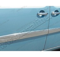 Молдинги дверей Renault Kangoo 08-10 узкие 4шт, нерж (Omsaline)