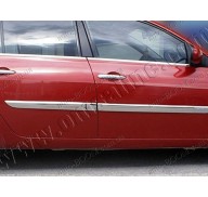Молдинги дверей Renault Megane 3 FL 06-09 4шт длинные и широкие, нерж (Omsaline)