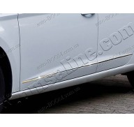 Молдинги дверей Seat Leon 3 13- хечбек 5дверей, 4шт нерж (Omsaline)
