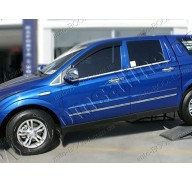 Молдинги дверей SsangYong Actyon Sport 06-11 4шт нерж (Omsaline)