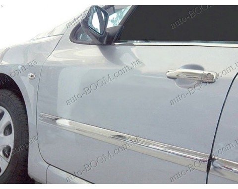 Молдинги дверей VW T5 Multivan 03- короткая база, 5шт нерж (Omsaline)