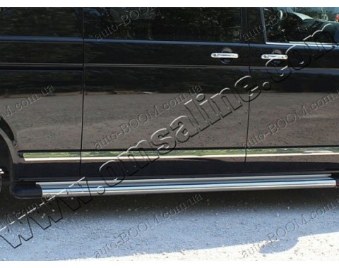 Молдинги дверей VW T5 03- длинная база, 7шт нерж (Omsaline)