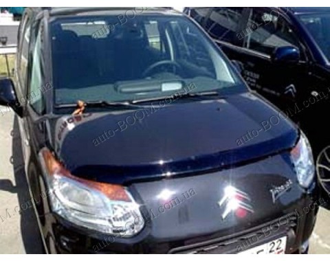 Дефлектор капота на Citroen C3 Picasso 09- (Sim)