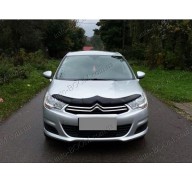 Дефлектор капота на Citroen C4 11- темная (Sim)
