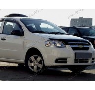 Дефлектор капота на Chevrolet Aveo 03-11 темная (Sim)
