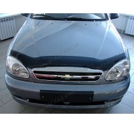 Дефлектор капота на Daewoo Lanos 96- темная (Sim)