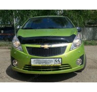 Дефлектор капота на Chevrolet Spark 2 09- темная (Sim)
