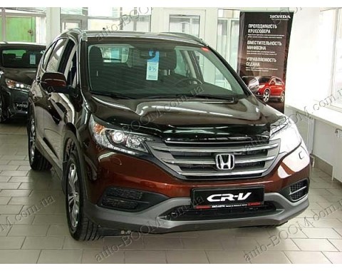 Дефлектор капота на Honda CR-V 4 12- темная (Sim)