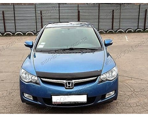 Дефлектор капота на Honda Civic 8 06-11 (Sim)