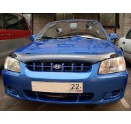 Дефлектор капота на Hyundai Accent 2 03-06 (Sim)