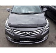 Дефлектор капота на Hyundai Accent 4 14- (Sim)