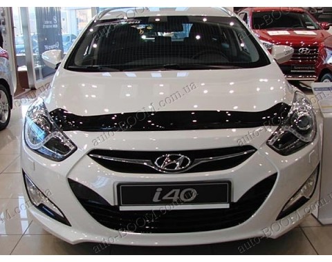 Дефлектор капота на Hyundai i40 11- (Sim)