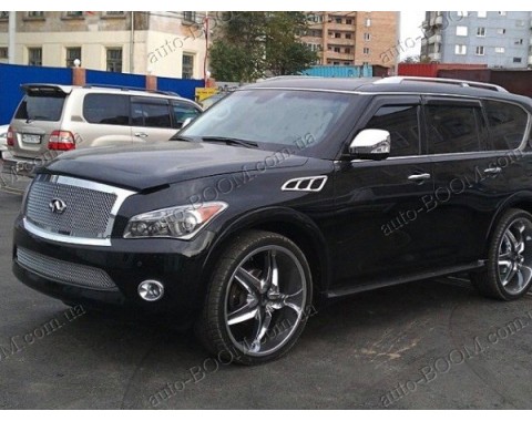 Дефлектор капота на Infiniti QX56 10- темная (Sim)