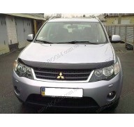 Дефлектор капота на Mitsubishi Outlander 2 XL 06-10 (Sim)