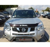 Дефлектор капота на Nissan X-Trail 2 07-14 logo (Sim)