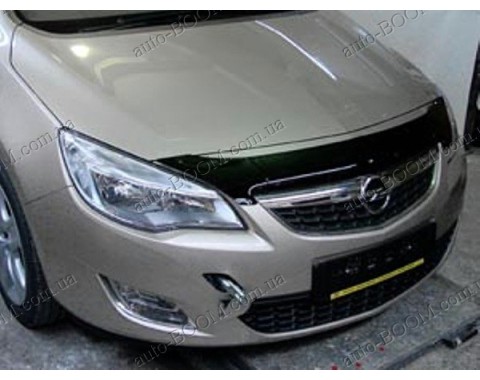 Мухобойка короткая на Opel Astra J хэтчбек 09- темная (Sim)