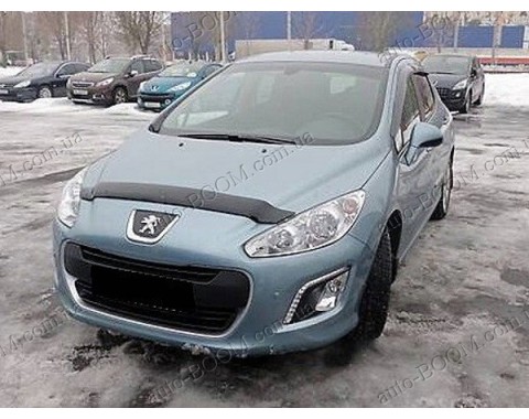Дефлектор капота на Peugeot 308 07-13 (Sim)