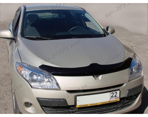 Мухобойка короткая на Renault Megane 2 06-09 хетчбек, темная (Sim)