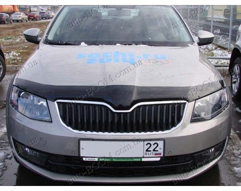 Дефлектор капота на Skoda Octavia A7 13- (Sim)
