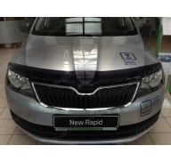 Дефлектор капота на Skoda Rapid 11- (Sim)
