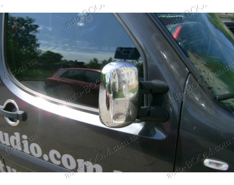 Накладки на зеркала (нержавейка) Fiat Doblo 2 10-