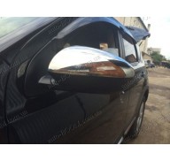 Накладки на зеркала (нержавейка) Nissan Qashqai +2 08-14