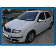 Накладки на зеркала (нержавейка) Skoda Fabia 2 07-15