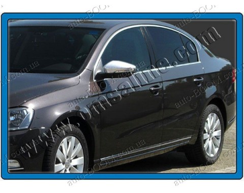 Накладки на зеркала (нержавейка) VW Passat B7 10-