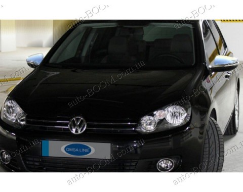 Накладки на зеркала (нержавейка) VW Touran 2 10-