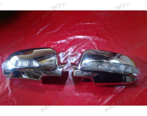 Накладки на зеркала (пластик) Daewoo Nubira 97-08 с поворотом