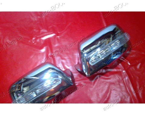 Накладки на зеркала (пластик) Kia Sportage 04-10 с поворотом