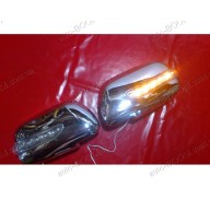 Накладки на зеркала (пластик) Toyota Corolla 10 06-12 с поворотом