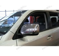 Накладки на зеркала (пластик) Toyota Land Cruiser 200 08- с поворотом