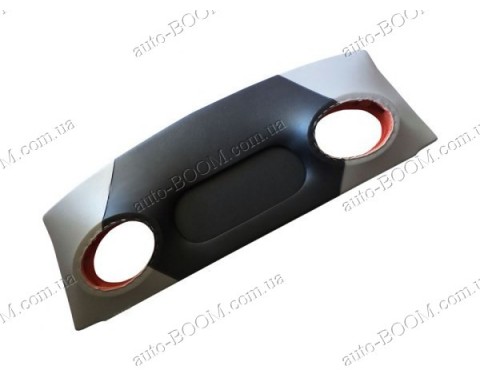 Акустическая полка на Chevrolet Aveo 06-11 серая, на фанере, пирамида