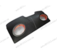 Акустическая полка на Chevrolet Aveo 03-06 хетчбек черная, на фанере, пирамида