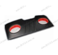 Акустическая полка на Chevrolet Aveo 03-06 хетчбек черная, на фанере, пирамида