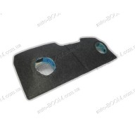 Акустическая полка на Chevrolet Aveo 03-06 хетчбек карпет, 16 динамик, на фанере, пирамида