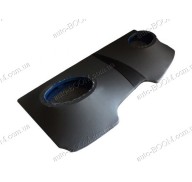 Акустическая полка на Chevrolet Aveo 03-06 хетчбек серая, на фанере, пирамида