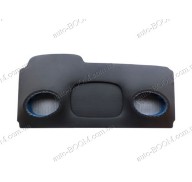 Акустическая полка на Chevrolet Niva 02-10 черная, на фанере, пирамида