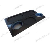 Акустическая полка на Opel Kadett 84-91 хетчбек черная, на фанере, пирамида