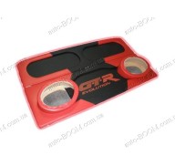 Акустическая полка на Opel Kadett 84-91 хетчбек красная, на фанере, стандарт (GTR)