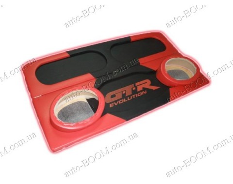 Акустическая полка на Opel Kadett 84-91 хетчбек красная, на фанере, стандарт (GTR)