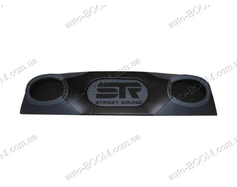 Акустическая полка на ВАЗ 2101 черно-серая, на фанере, пирамида (STR)